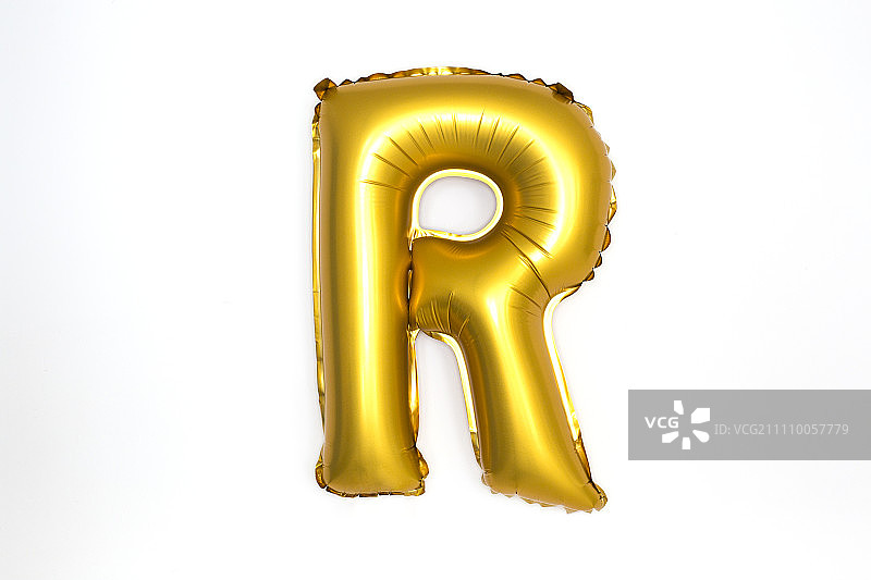 字母R金色气球图片素材