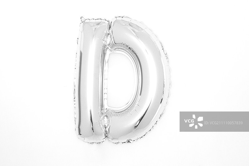 字母“D”银色气球图片素材