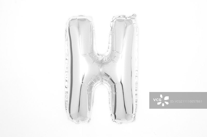 字母“H”银色气球图片素材