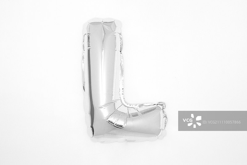 字母“L”银色气球图片素材
