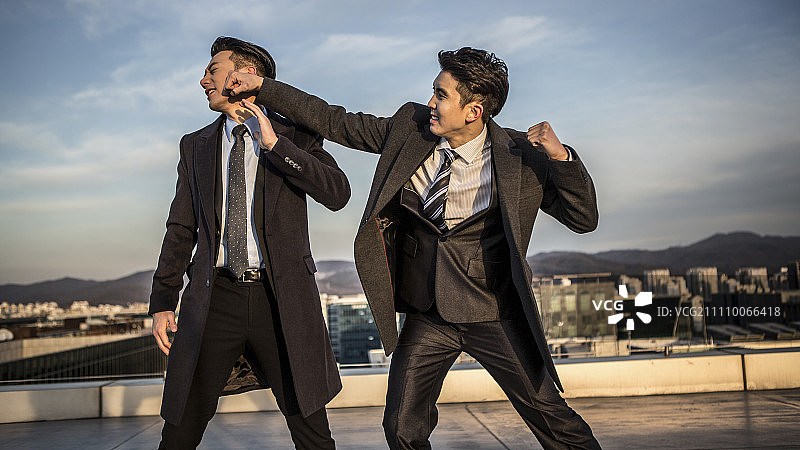 两位商人发生争执图片素材