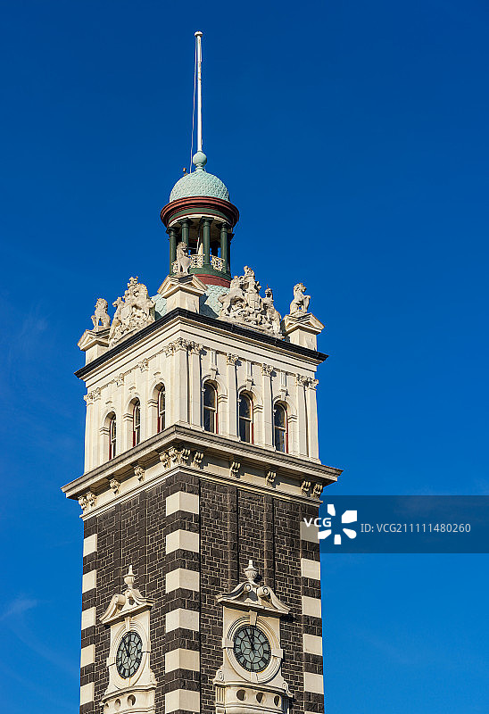 新西兰但尼丁火车站钟楼图片素材