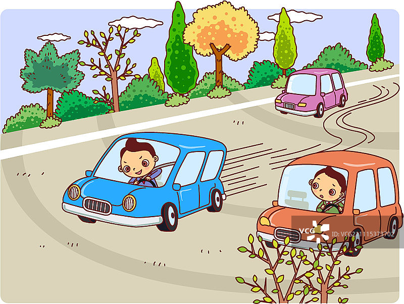 汽车超车与超速图片素材