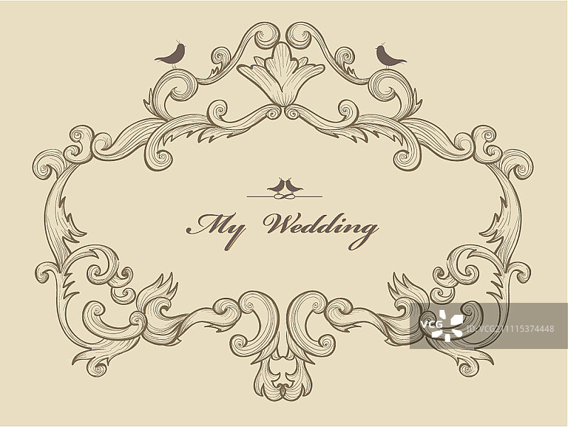 婚礼邀请卡图片素材