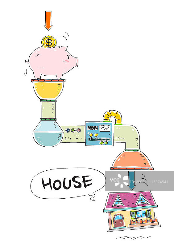 管道示意图 - 存钱买房图片素材