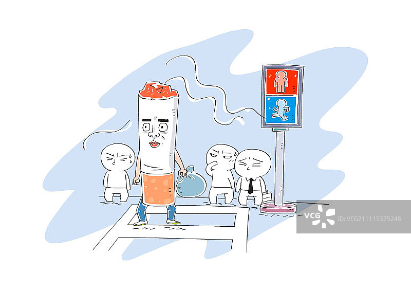 人行横道上的香烟图片素材