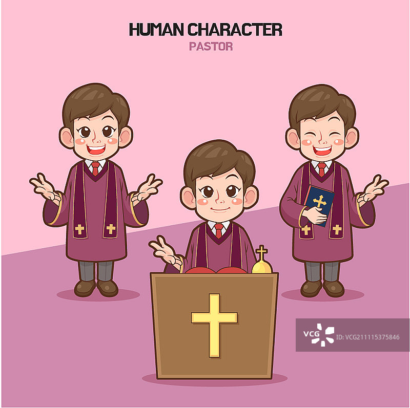 三位传教士图片素材