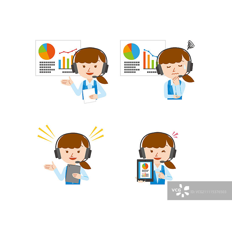 不同姿势的字符集图片素材