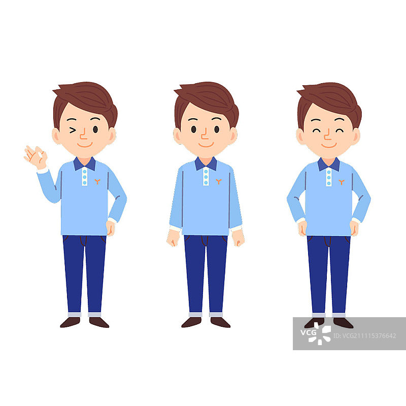 不同姿势的字符集图片素材