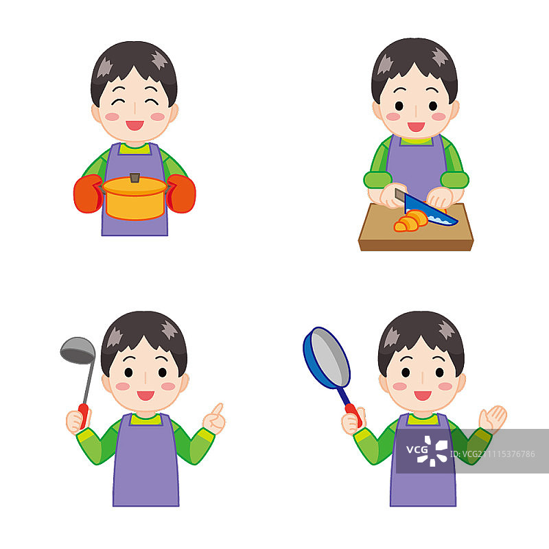 不同姿势的字符集图片素材