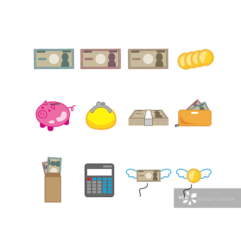 货币图标合集图片素材