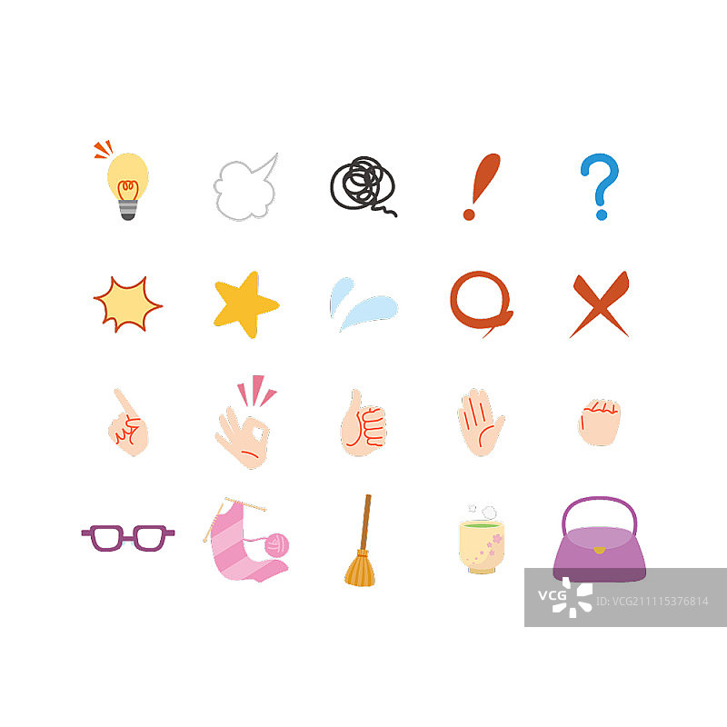 不同主题的图标集图片素材