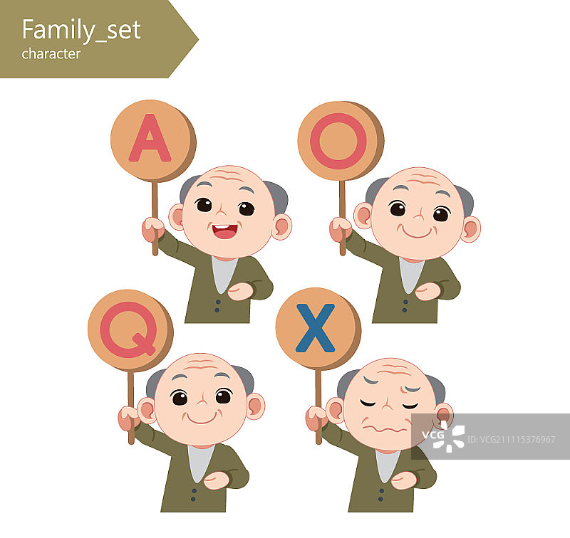 人物拿着O、X标志图片素材