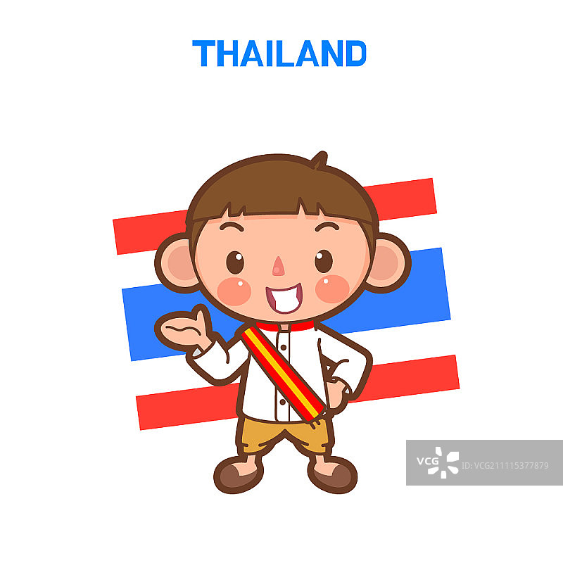 穿着泰国传统服装的男人图片素材