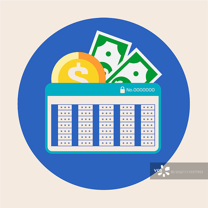 圆形图标 - 银行安全卡图片素材