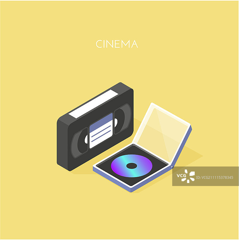 复古录像带和光盘图片素材