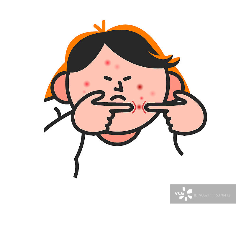 男人挤脸上的粉刺图片素材