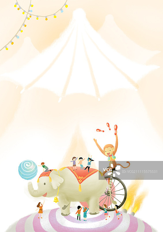 奇幻世界的插画图片素材