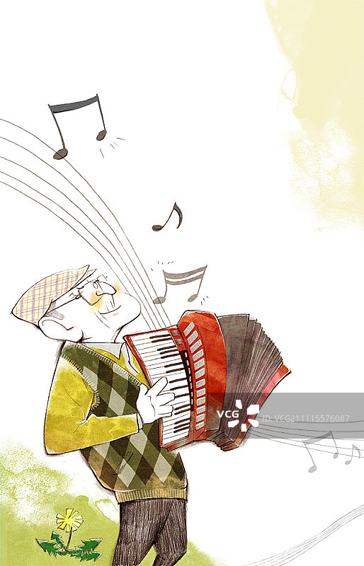 演奏音乐的老人图片素材