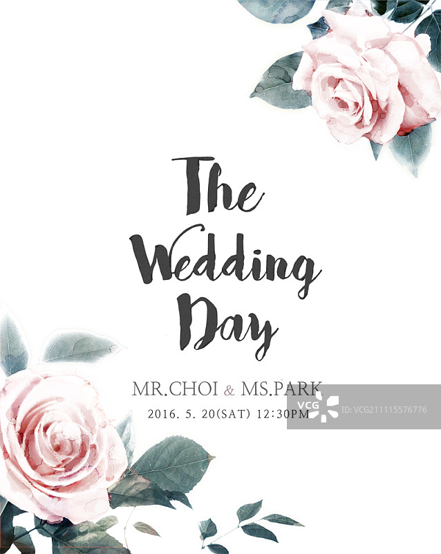 婚礼邀请函模板图片素材