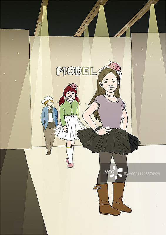 儿童时装秀模特图片素材