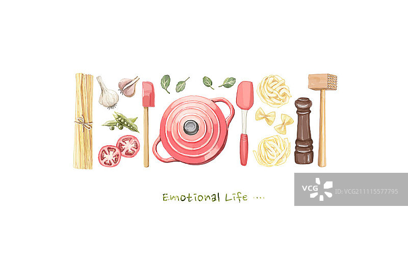 烹饪器皿插画图片素材