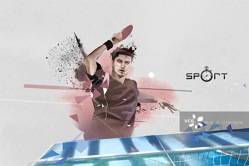 乒乓球运动员图片素材