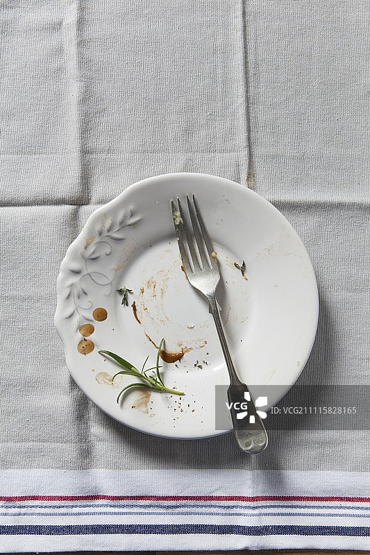 空盘子（俯视图）图片素材