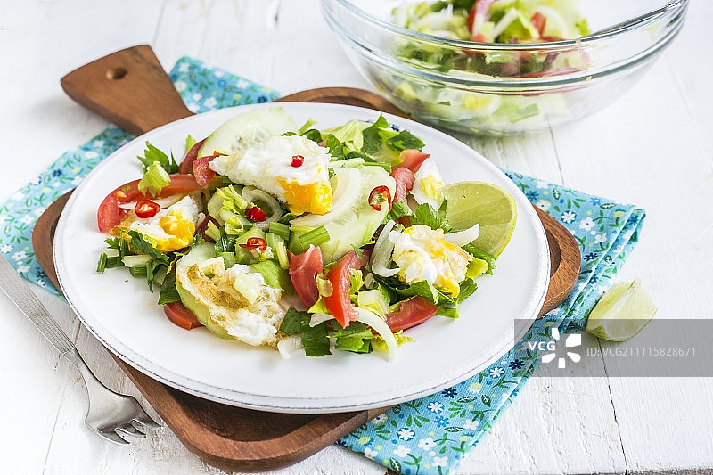 泰式鸡蛋山药沙拉图片素材