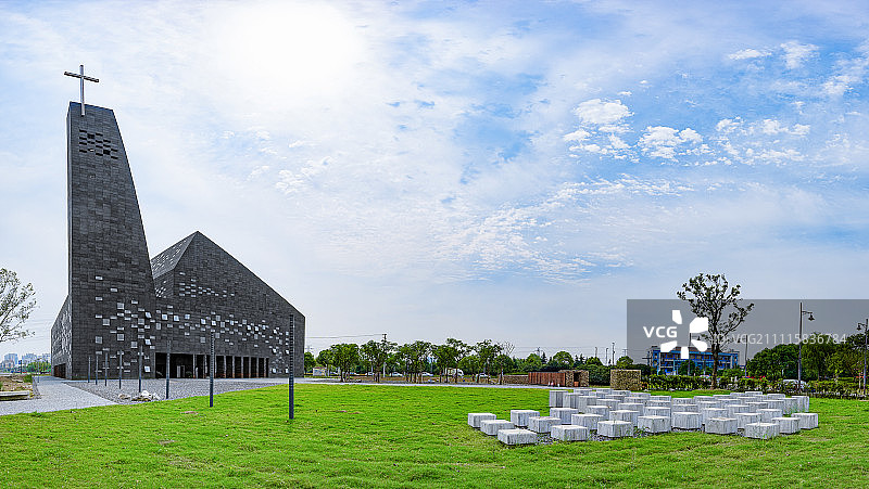苏州相城区简约设计的基督教堂图片素材