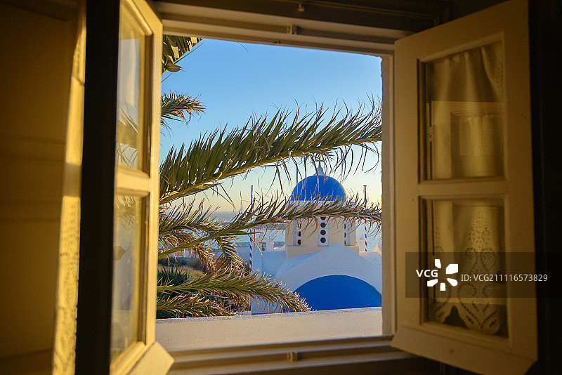 蓝顶教堂图片素材