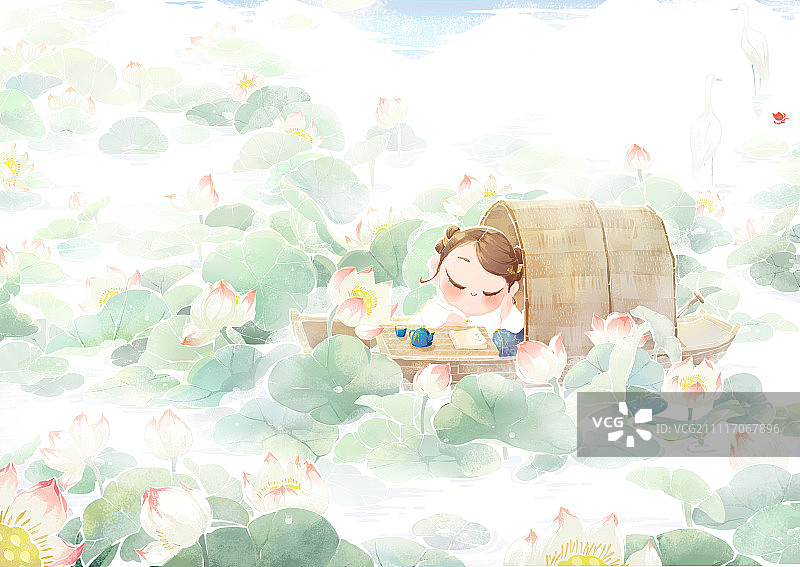 丸子的藕花深处图片素材