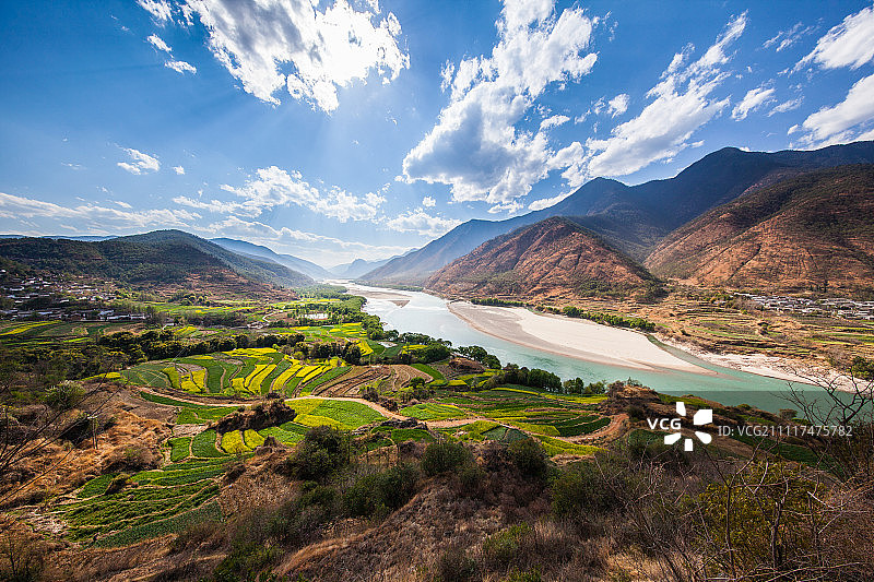 长江第一弯图片素材