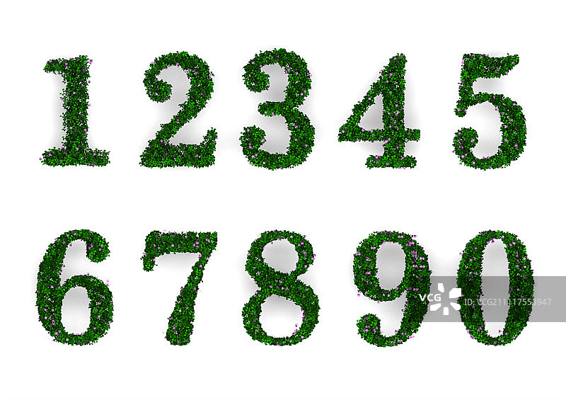 绿叶数字图片素材