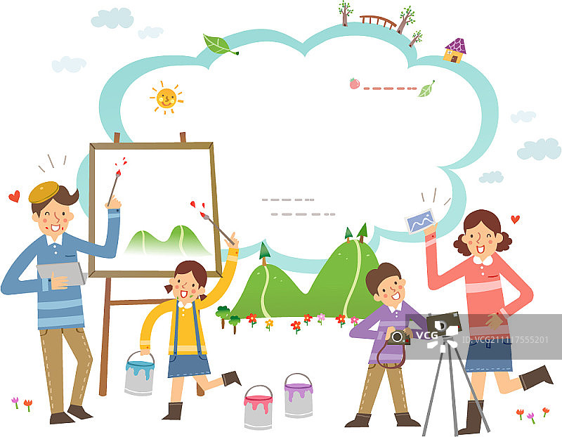 家庭插图图片素材