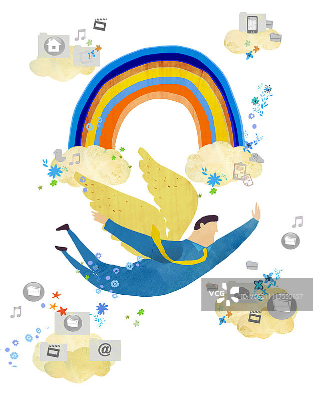 奇幻世界插画图片素材