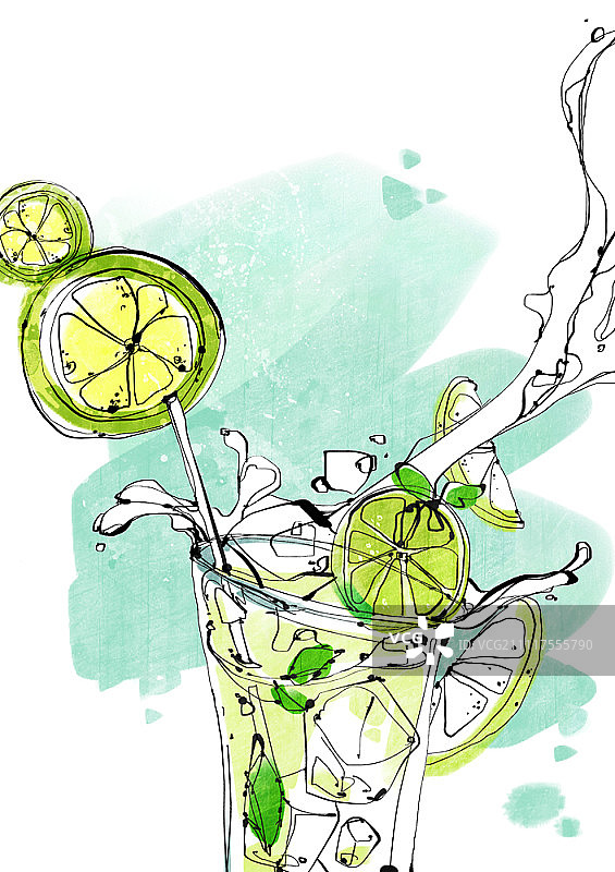 莫吉托鸡尾酒图片素材