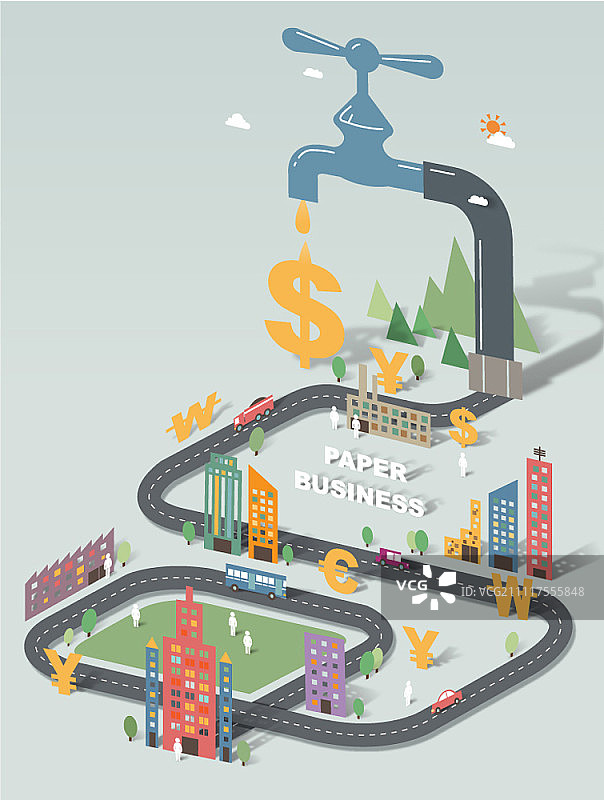 纸质城市图片素材