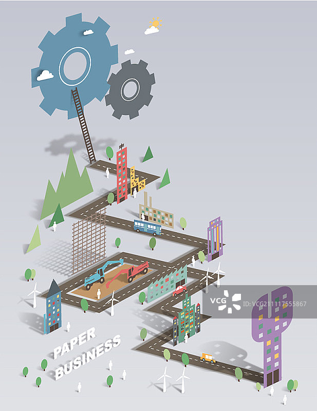 纸质城市图片素材