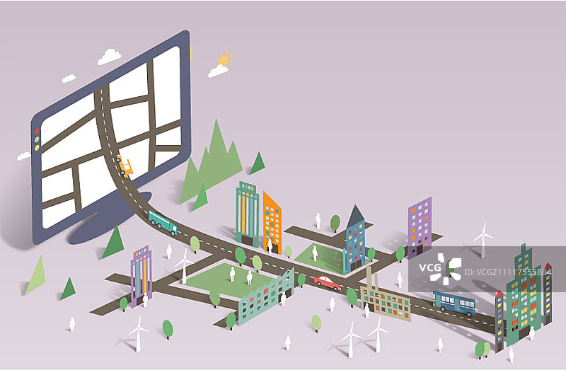 纸质城市图片素材