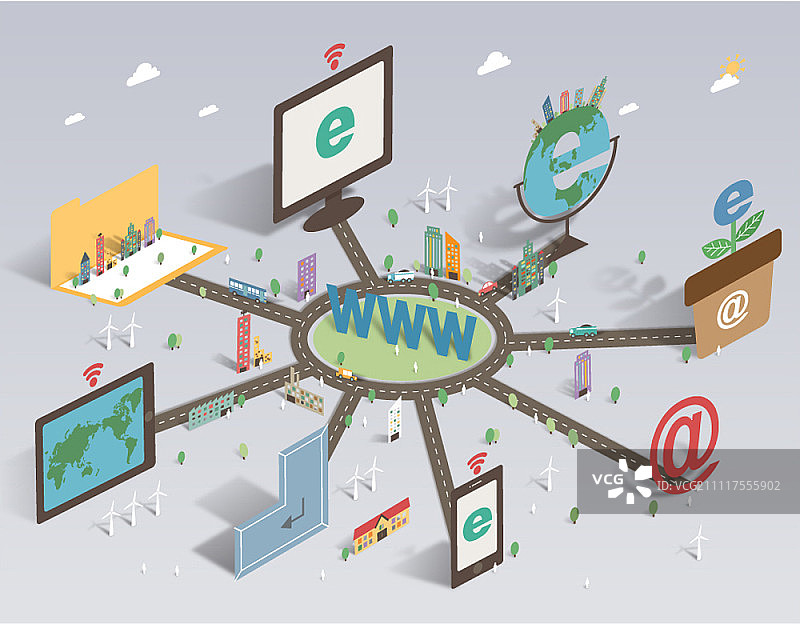 纸质城市图片素材