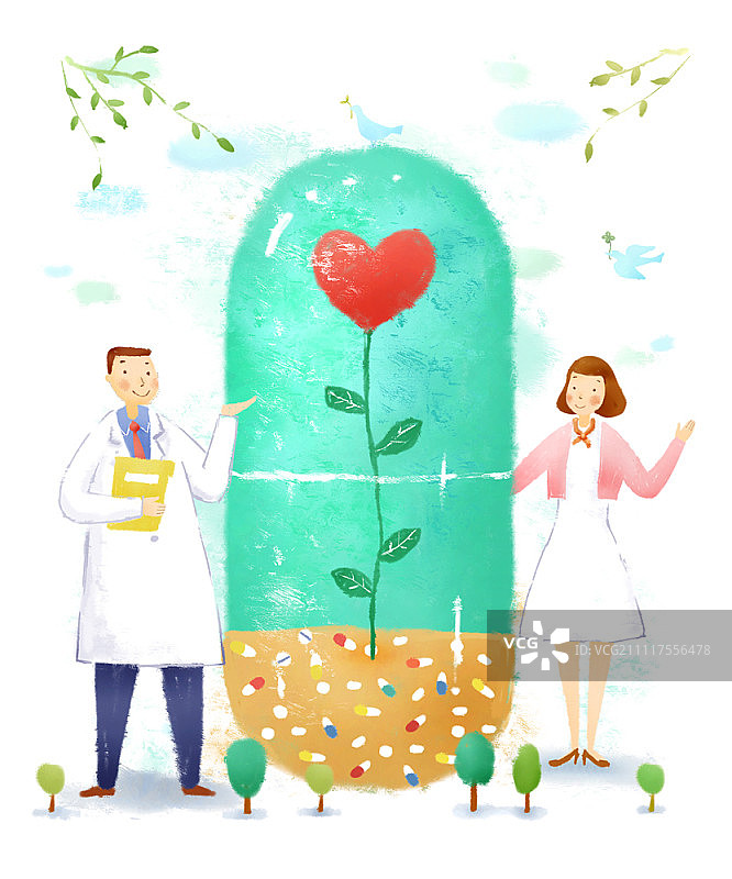 医生与医疗保健插画图片素材