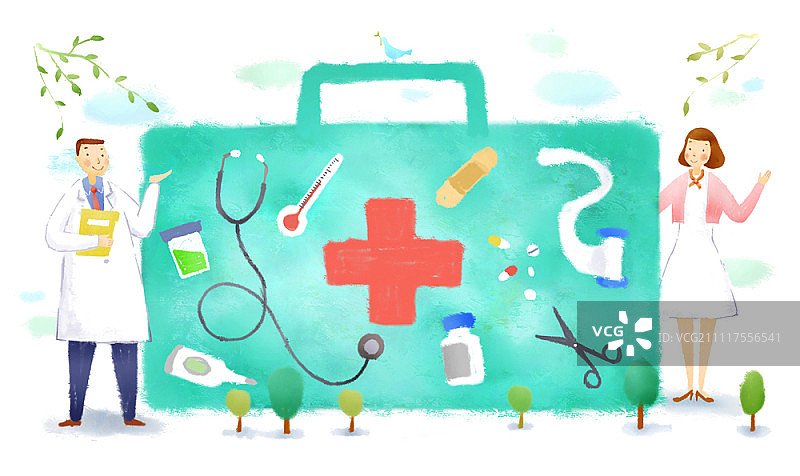 医生与医疗保健插画图片素材