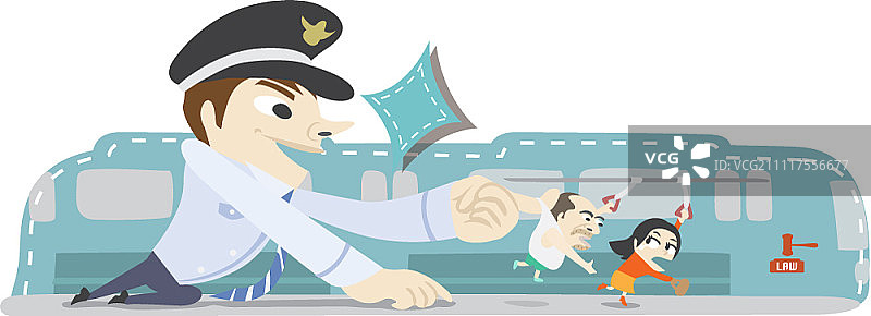 公共秩序插画图片素材