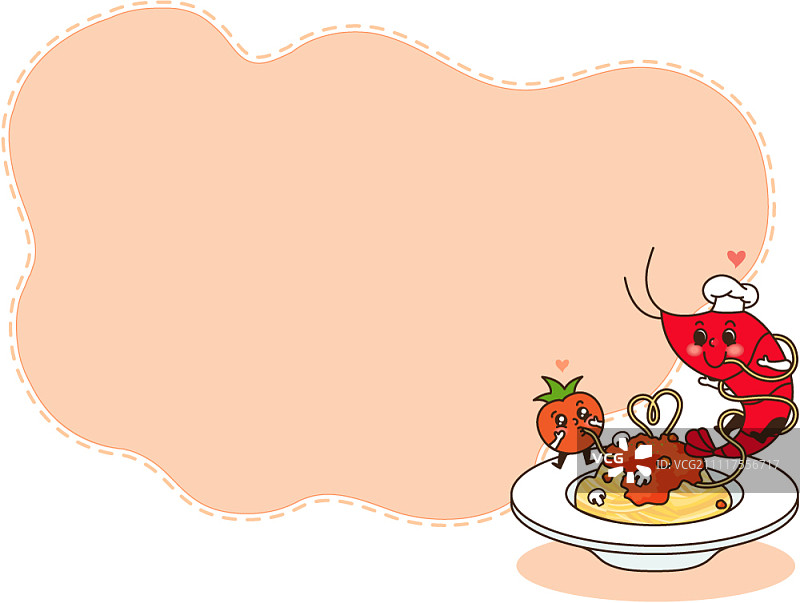 带有对话气泡的食物角色图片素材