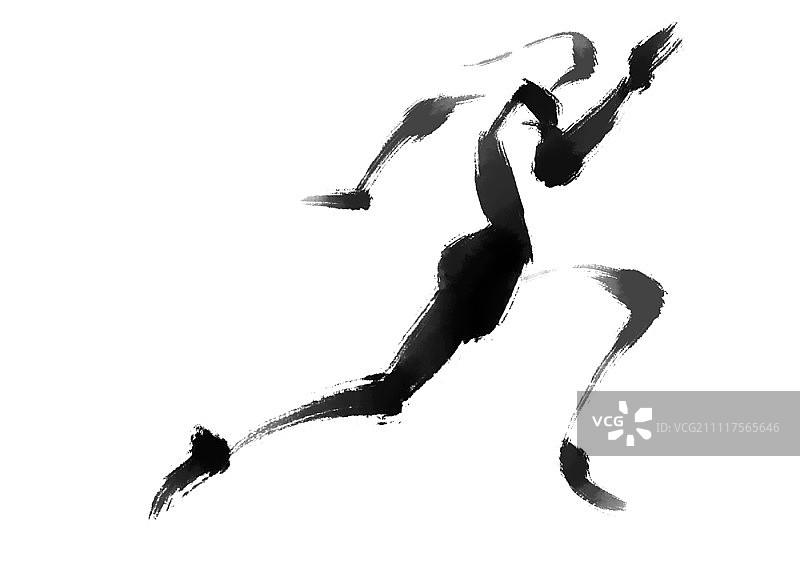 人物造型笔触图片素材