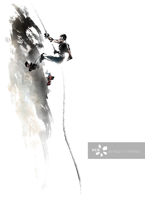 攀岩的人图片素材