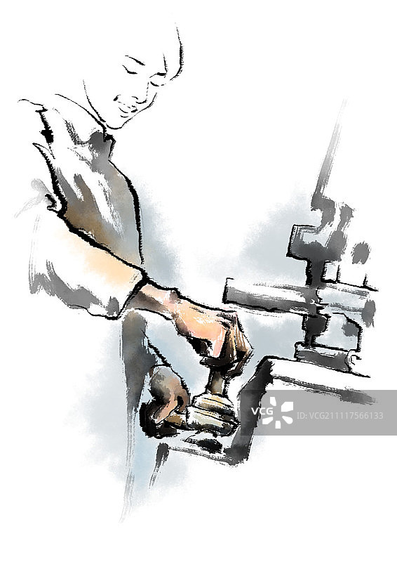 咖啡师制作咖啡图片素材