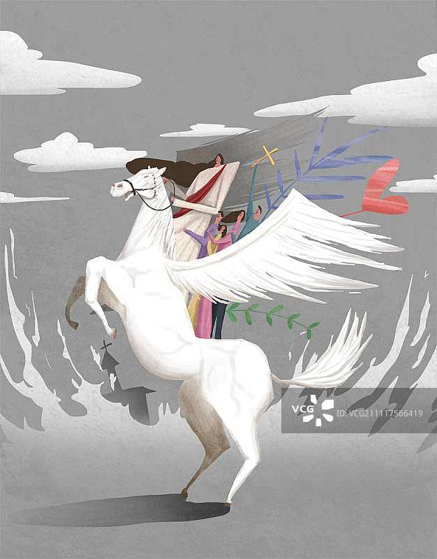 耶稣与基督教插画图片素材