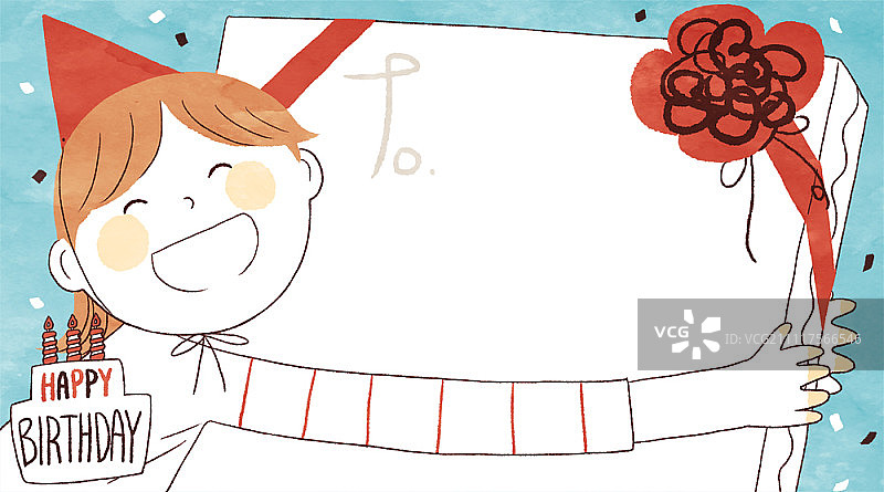 生日明信片边框图片素材